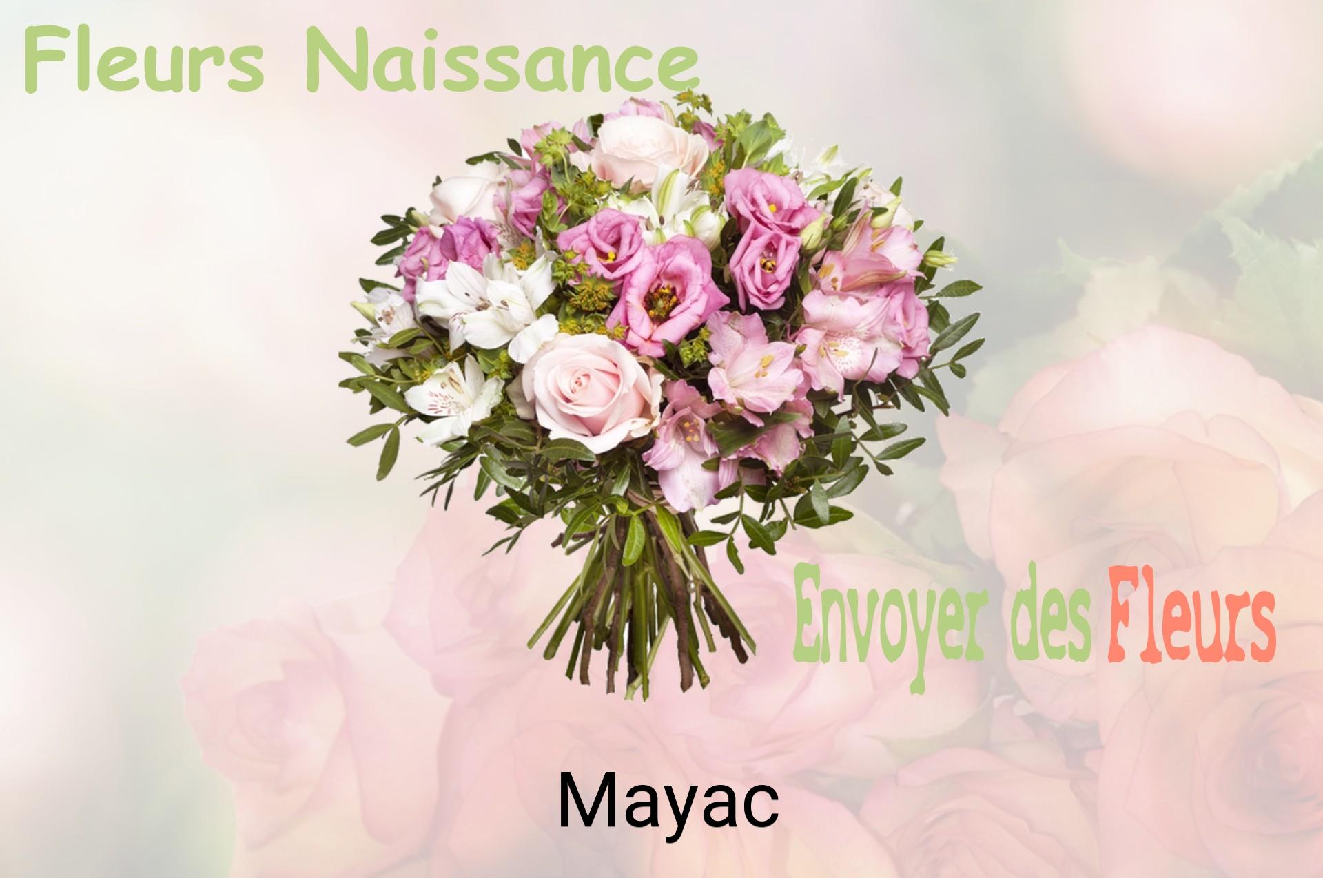 Bouquet de fleurs de naissance livré à Mayac